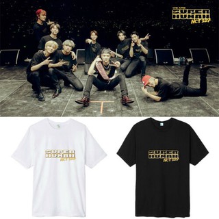 คอลูกเรือเสื้อยืดคอกล Kpop NCT 127 Album WE ARE SUPERHUMAN Concert T-Shirt Unisex Cal Tee Topsผ้าฝ้ายแท้&lt;2022&gt;