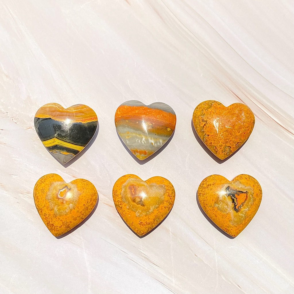 บัมเบิ้ลบี แจสเปอร์ ทรงหัวใจ (Bumblebee Jasper Heart Shape)  💛