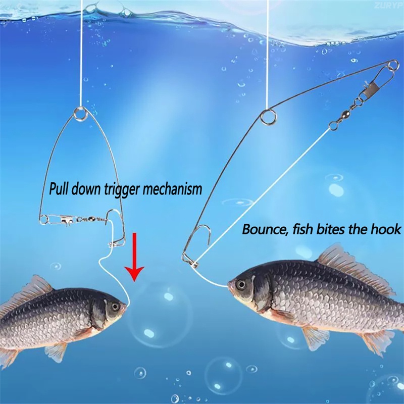 【คุณภาพ】กับดักตกปลาอัตโนมัติ สเตนเลส ความเร็วสูง อุปกรณ์เสริม สําหรับตกปลา