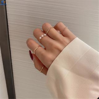 ราคาแหวน ขนาดเล็ก สไตล์เกาหลี สําหรับผู้หญิง 5 ชิ้น /1 ชุด