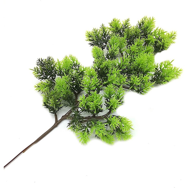 Arborvitae Pine Branch สาขาประดิษฐ์ภูมิทัศน์ตกแต่งยินดีต้อนรับ Pine ดอกไม้พลาสติกเทียม Beauty Pine L