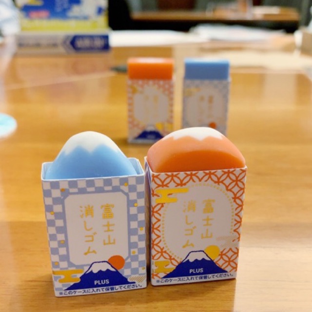 New MT.FUJI Eraser🗻ยางลบลบดินสอฟูจิซัง PLUS ยางลบ รูปภูเขาไฟ ฟูจิ Air-in Fujisan Eraser