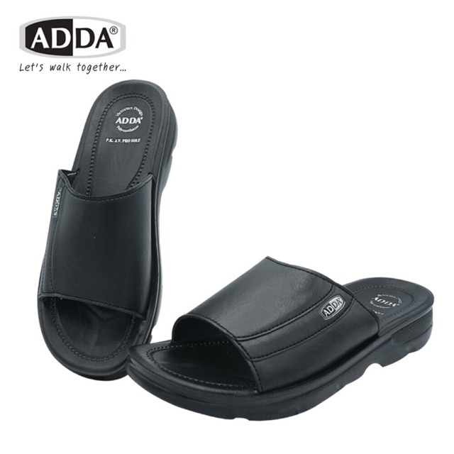 [ของแท้💯]รองเท้าแตะ ADDA 7C01 เบา สวมใส่สบาย หนังPU สีดำ ไซส์39-45