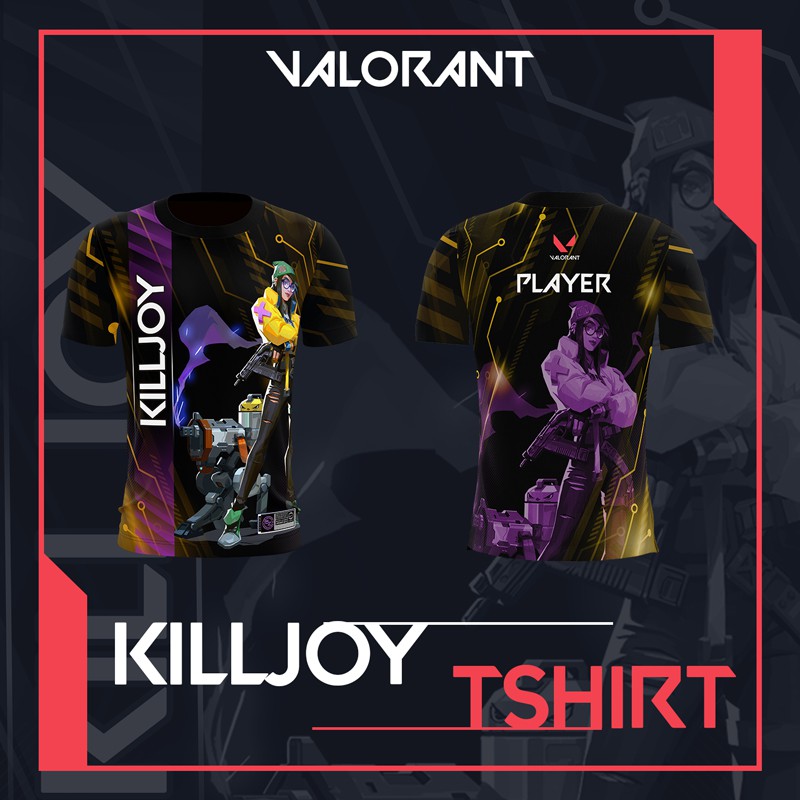 2021 แฟชั่น Valorant Killjoy เสื้อยืด (ระเหิด) Men3D T เสื้อขนาด XXS-6XL