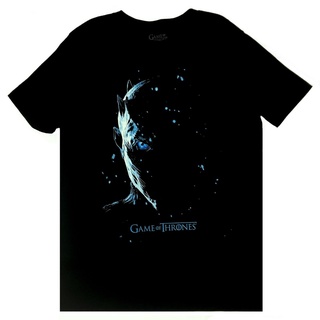 เสื้อยืดโอเวอร์ไซส์ขายดี เสื้อยืดลําลอง แขนสั้น พิมพ์ลาย NIGHT KING WHITE WALKER NWT Licensed Official KJakbm30LLklle33S