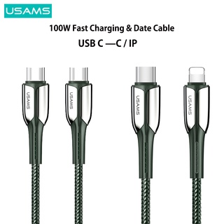 Usams PD 1.2M 100W USB C IP ชาร์จเร็ว และสายเคเบิลวันที่