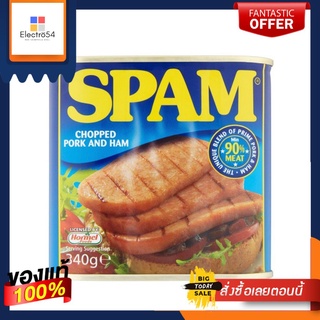 Spam Chopped Pork and Ham 340นำเข้าพรีเมี่ยม สแปม หมูและแฮม 340 กรัม