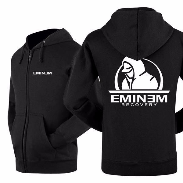 Eminem Recovery King เสื้อผ้าซิป Hoodie เสื้อกันหนาวแจ็คเก็ต