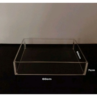 ถาดอะคริลิค "แบบใส"หนา3มิล  ❌❌ใส่น้ำไม่ได้
