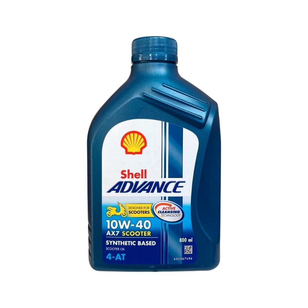 น้ำมันเครื่อง Shell ax7 scooter 10W40 ขนาด 0.8 ลิตร , น้ำมันเฟืองท้าย Shell