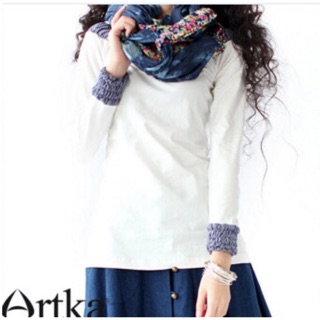 เสื้อยืดสีขาว ดีเทลสวย แบรนด์แท้ ARTKA