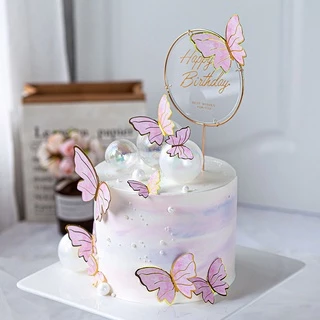 ร้านไทยพร้อมส่ง🔥 ผีเสื้อตกแต่ง ป้ายปักเค้ก cake สวยๆ ตกแต่งเค้ก ท็อปเปอร์ C8