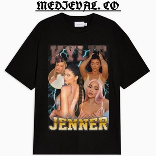 ราคาถูกเสื้อยืดผ้าฝ้ายเสื้อยืด พิมพ์ลาย Kylie JENNER RAP TEE สีดํา สไตล์ฮิปฮอป สําหรับผู้ชาย และผู้หญิง 30SL XL  XXL 3XL