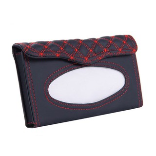 tc092 ที่บังแดดใส่กระดาษทิชชู ขนาด 23x12 - สีดำ/แดง