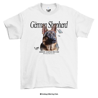 เสื้อยืดลาย GERMAN SHEPHERD (เยอรมันเชเพิร์ด) Classic Cotton Unisex by 【Nothing Hills】 ใหม่