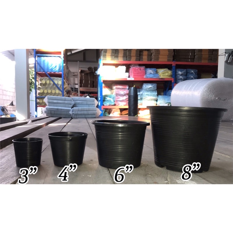 A052 กระถางต้นไม้ขนาด 3” 4” 6” 8”