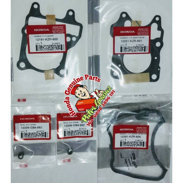 ชุดปะเก็นชุดบน-ปะเก็นหัวยางบล็อกหัวซีล Vario 125 Ori Ahmia Gracz