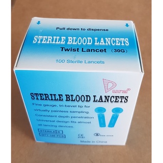 Dura Sterile Blood Lancets/เข็มเจาะเลือด สเตอร์ไรด์ 1กล่อง(100ชิ้น)