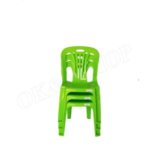 OK&amp;M Shop เก้าอี้เด็ก รุ่น KID CHAIR FT218(แพ็ค3ตัว)สีเขียว