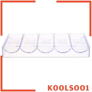 [Koolsoo1] ถาดชิป 5 แถว 20.5x7.8x2.8 ซม. อุปกรณ์เสริม สําหรับเล่นเกมคาสิโน 100 ชิ้น
