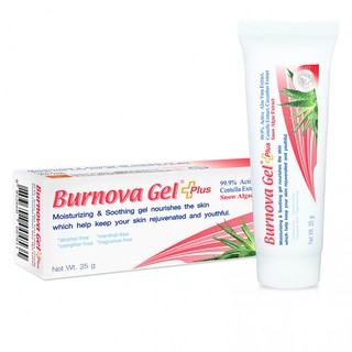 BURNOVA GEL PLUS SNOW ALGAE เจลว่านหางจระเข้ ฟื้นฟู แผลหลุมสิว เรียบเนียน อ่อนเยาว์ (สีชมพู)