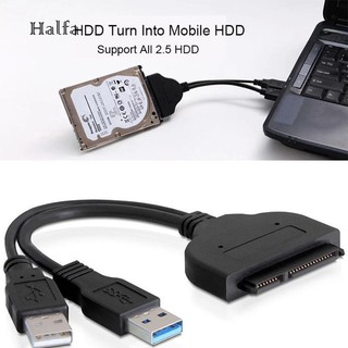 Hl☆ฮาร์ดดิสก์ไดรฟ์ SATA 7 + 15 Pin 22 to USB 2.0 อะแดปเตอร์สายเคเบิ้ล สําหรับ 2.5 HDD แล็ปท็อป