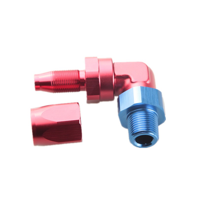 12 To 1//2/" NPT 90 Degree Male Aluminum Fitting Adapter Blue AN12 AN