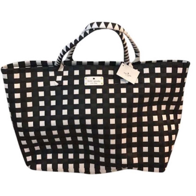 *ลดเพิ่ม 130 บาท* กระเป๋าพลาสติกสาน Kate Spade ของแท้ มือหนึ่ง