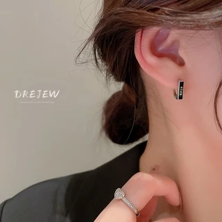 DREJEW ต่างหูแฟชั่น จี้ตัวอักษร เข้ากับทุกการแต่งกาย สไตล์เกาหลี
