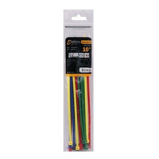 Cable Tire CABLE TIES ELEKTRA 10 INCHES (250MM) MIX COLOR Wiring device Electrical work เคเบิ้ลไทร์ เคเบิ้ลไทร์ ELEKTRA