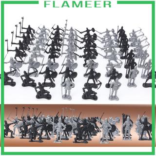 (flameer) ของเล่นโมเดลหุ่นนักรบม้า 60 ชิ้น/แพ็ค