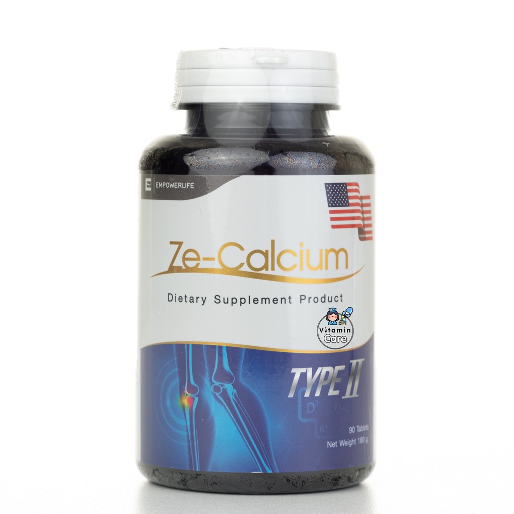 Exp.5/2027 Ze-Calcium (90 เม็ด) ซี-แคลเซี่ยม บำรุงกระดูกและไขข้อ