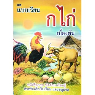 หัดอ่าน ก.ไก่ เอ4 หนังสือภาพ หัดอ่าน-เรียนรู้ สำหรับเด็กเริ่มเรียน และอนุบาล