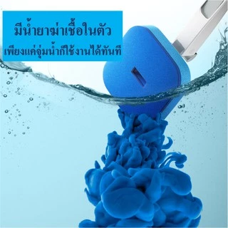 แปรงขัดห้องน้ำแบบใช้แล้วทิ้ง เปลี่ยนหัวขัดได้ มีน้ำยาฆ่าเชื้อในตัว แปรงขัดส้วม ติดผนังได้ 1 เซต มีฟองน้ำ 10 ชิ้น