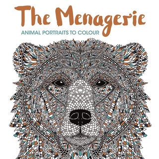 The Menagerie: Animal Portraits to Colour by Richard Merritt, Claire Scully