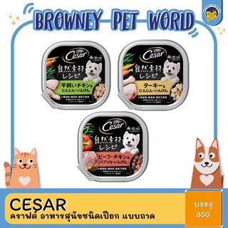 CESAR คราฟต์ อาหารสุนัขชนิดเปียก แบบถาด 85G