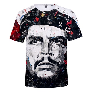 เสื้อยืดแขนสั้นพิมพ์ลาย Che Guevara 3D เสื้อยืดแฟชั่น Unisex