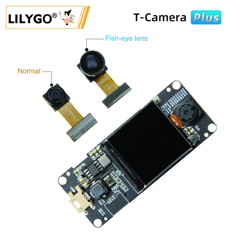 LILYGO® TTGO T-Camera Plus ESP32 CAM Development Board 8MB SPRAM Camera Module OV2640 1.3 Inch OLED 