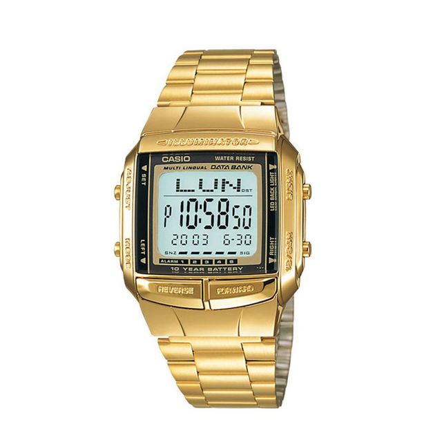CASIO นาฬิกาขอมืผู้ชาย สายสแตนเลส รุ่น DB-360G-9ADF - Gold/Black