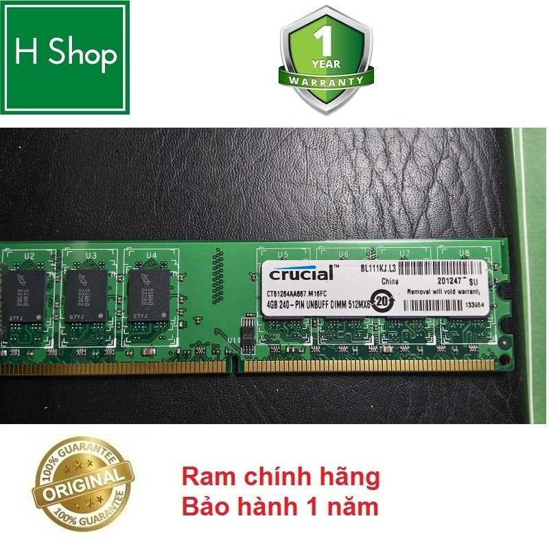 Ram DDR2 รถบัส 4Gb 667 - 5300U, 12 เดือน
