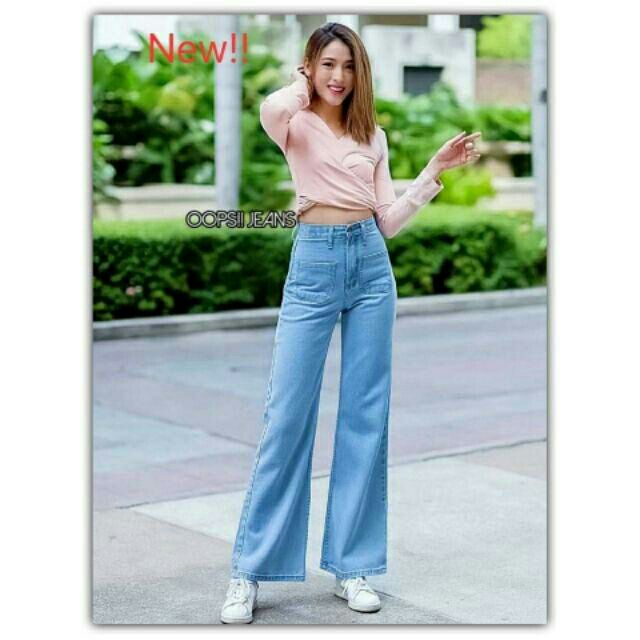 🎀พร้อมส่ง🎀 กางเกงยีนส์ Oops Jeans กระเป๋าแปะด้านหน้า