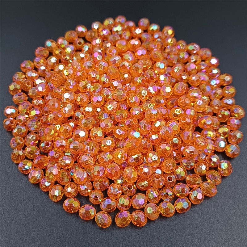 6/8 มม.อะคริลิค เกี่ยวกับ รอบลูกปัดสีโปร่งใสลูกปัด ทําเอง ลูกปัด - รูปที่ 5