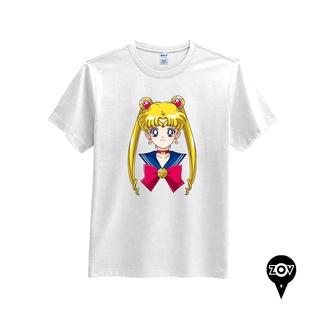 เสื้อยืดคอกลมเสื้อยืด ลาย Sailormoon Tsukino  Softstyle Usagiผ้าฝ้ายแท้