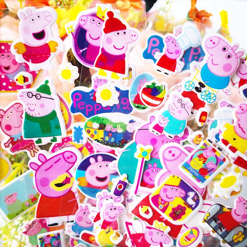 ▶ สติกเกอร์ ลาย Peppa Pig 3D Diy ของเล่น 1 แผ่น / 5 แผ่น สําหรับเด็ก