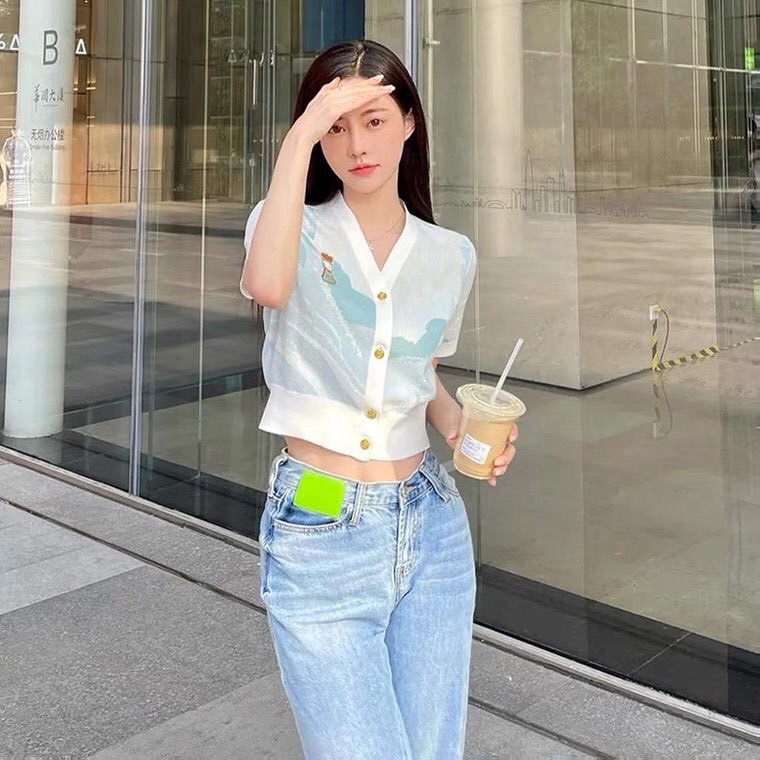 MYGRILSHOP.TH เสื้อลายน่ารักโทนฟ้าอ่อน94150
