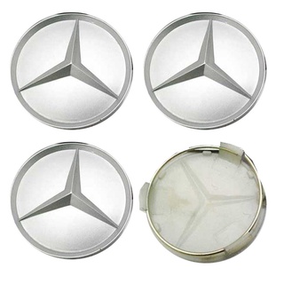 ฝาครอบดุมล้อ BENZ เบนซ์  75mm.  ราคาต่อ 4 ชิ้น