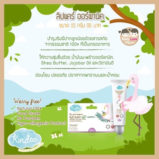 Kindee Lip Care Organic ลิปแคร์ออร์แกนิค 15g. (สำหรับเด็ก 3 เดือนขึ้นไป)