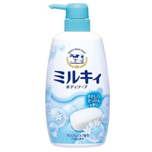 COW BRAND ครีมอาบน้ำ สูตรน้ำนม ชุดละ 2 ขวด ขวดละ 550 มิลลิลิตร / COW BRAND - Milky Body Soap with Pu