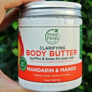 บอดี้บัตเตอร์ Pure Body Butter Nourishing Mandarin &amp; Mango 237mL (Petal Fresh®) ครีมทาผิวกาย ผิวกระจ่างใส บำรุงผิวของคุณ