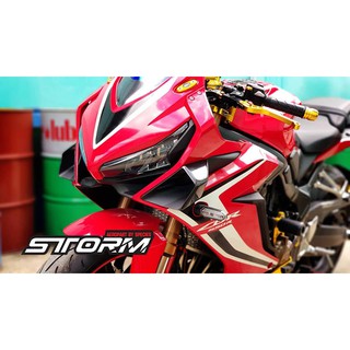 STORM Winglets วิงเล็ต ปีกใต้ไฟหน้าแต่ง HONDA CBR650R วัสดุทำจากคาบอน Carbon Edition รูปแบบ MotoGP ปีกแต่งไฟหน้า